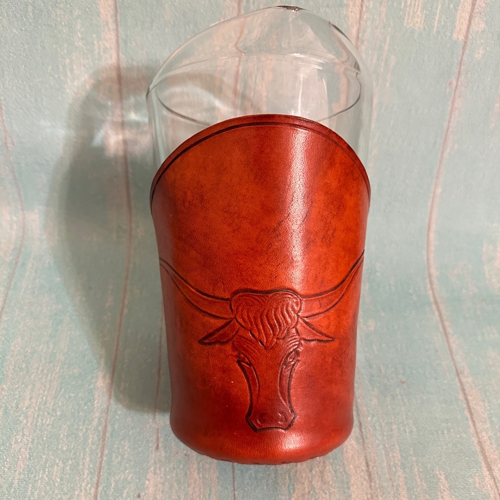 VTG Laced Leather Western Beer Jar Holders